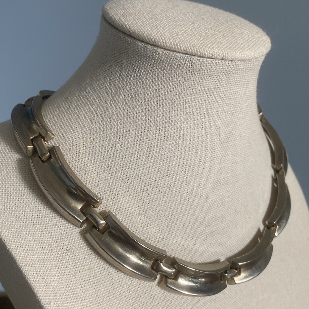 Vintage Silver Statement  Choker Necklace